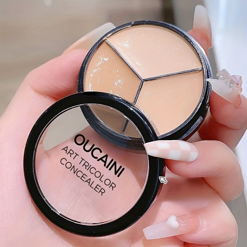 3 Colors Matte Concealer Cream Waterproof Long Lasting Full Coverage Acne Marks Dark Circles Contouring Concealer Palette For Women Makeup