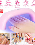 LED Nail Dryer Lamp 9W UV Nail Gel Polish Curing Lamp Portable Nail Drying Lamps w/ 60S Timer