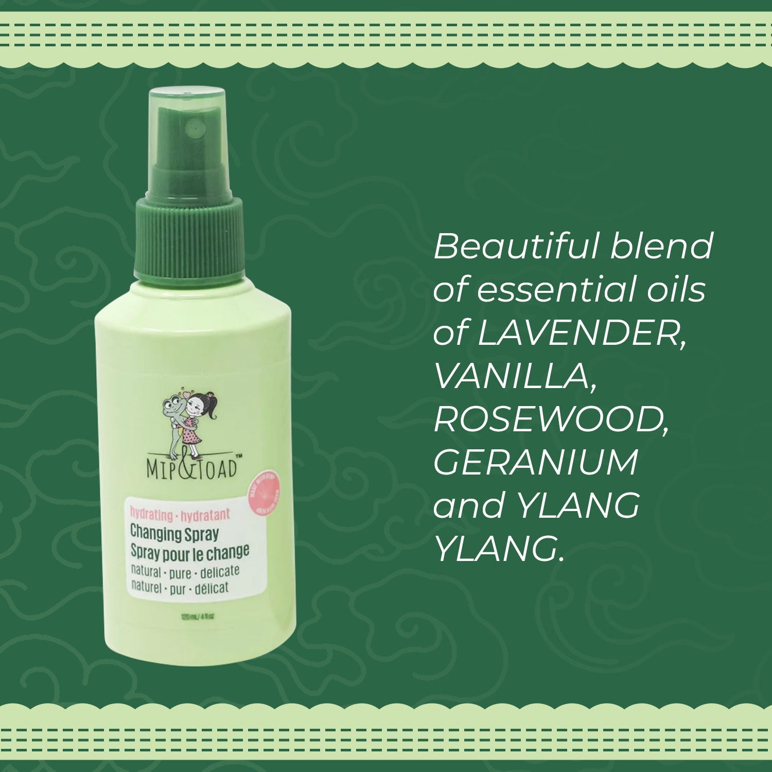 Hydrating Changing Spray – Soothing & Protective with Aloe, Chamomile, Calendula & Essential Oils