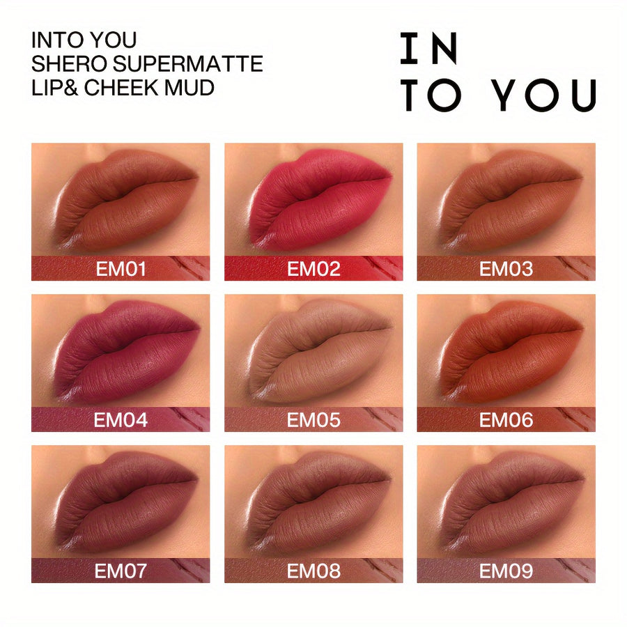 INTO YOU Matte Lipstick for Women, Matte Red Lipstick Long Lasting, Multi-Purpose for Lips and Cheek, Non-Stick Cup Not Fade Lip Stain Makeup Cosmetics Official Directly