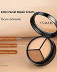 Three-color Concealer Contour Cream Cover Spots Acne Marks Dark Circles Tears Gap Contouring Foundation Cream Concealer Pen Contain Plant Squalane