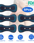 5Pcs Replaceable Neck Massager Pads Portable Reusable Cervical Vertebra Massager Pads Replacement 60Times Endurance Time