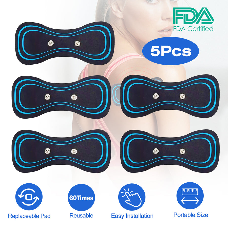 5Pcs Replaceable Neck Massager Pads Portable Reusable Cervical Vertebra Massager Pads Replacement 60Times Endurance Time