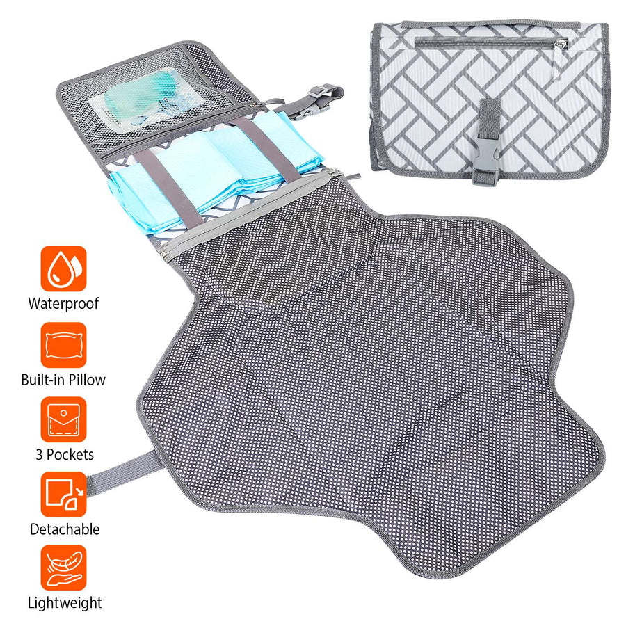 Foldable Baby Diaper Changing Pad Portable Diaper Changing Station Waterproof Nappy Changing Travel Mat