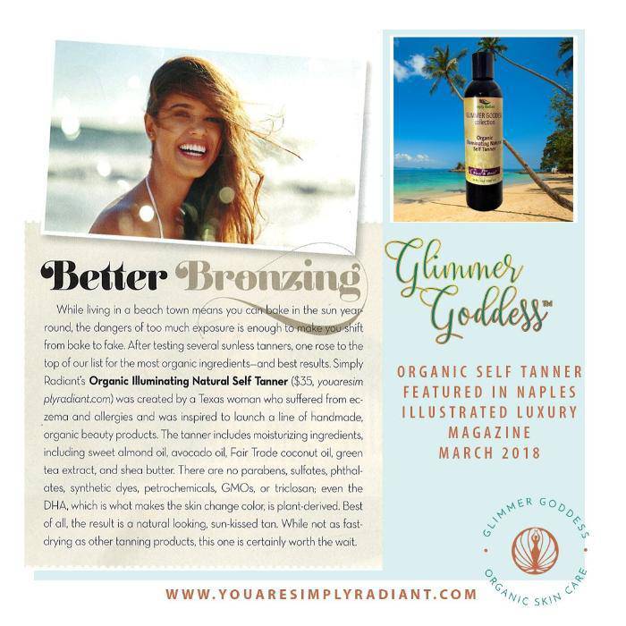 Gimmer Goddess Organic Illuminating Natural Tanner self  Sunless Tanning Lotion 8Oz