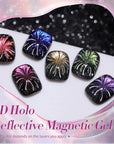 6 Colors 9D Holo Reflective Magnetic Gel 7ml