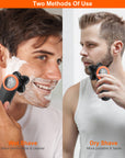 4D Electric Shavers Razor IPX7 Waterproof Wet & Dry 5 Floating Head Rotary Shavers Rechargeable Beard Trimmer Shaving Razor for Men