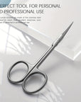 1 Pcs Extra Fine Curved Cuticle Scissors, Super Thin Scissors For Cutical Care, Manicure Small Scissors, Stainless Steel Cuticle Cutter