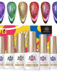 6 Colors 9D Holo Reflective Magnetic Gel 7ml