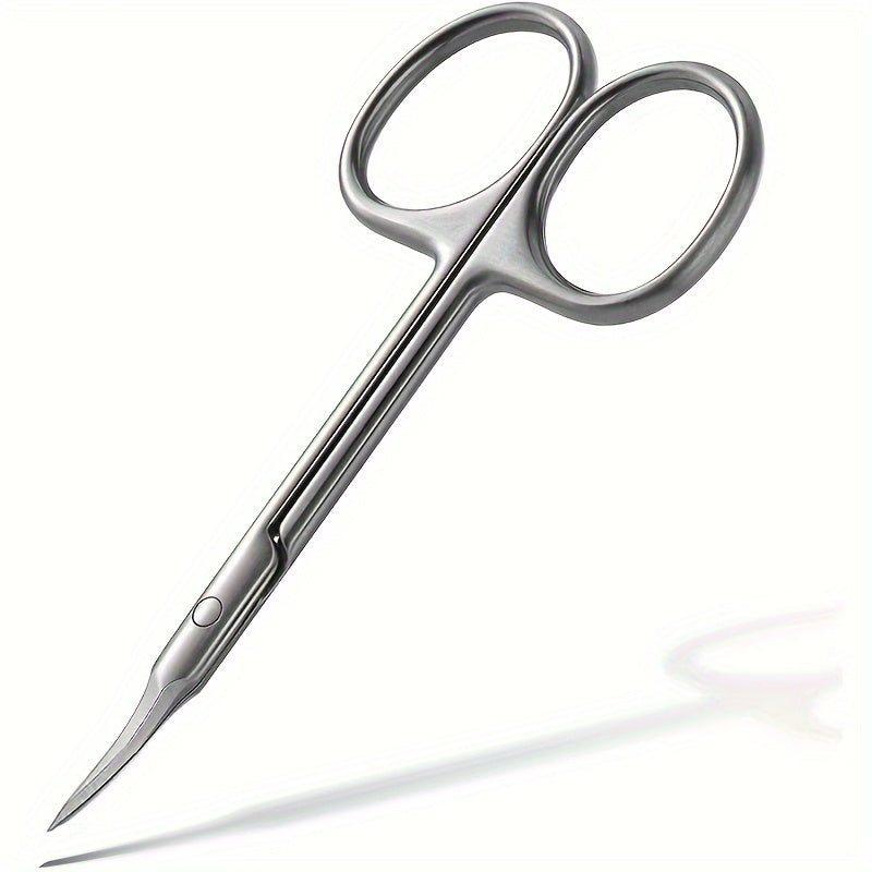 1 Pcs Extra Fine Curved Cuticle Scissors, Super Thin Scissors For Cutical Care, Manicure Small Scissors, Stainless Steel Cuticle Cutter