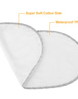 3Pcs Waterproof Changing Pad Liners Washable Reusable Changing Pad Cover Liners Cotton Surface Bassinet Changing Pad For Baby