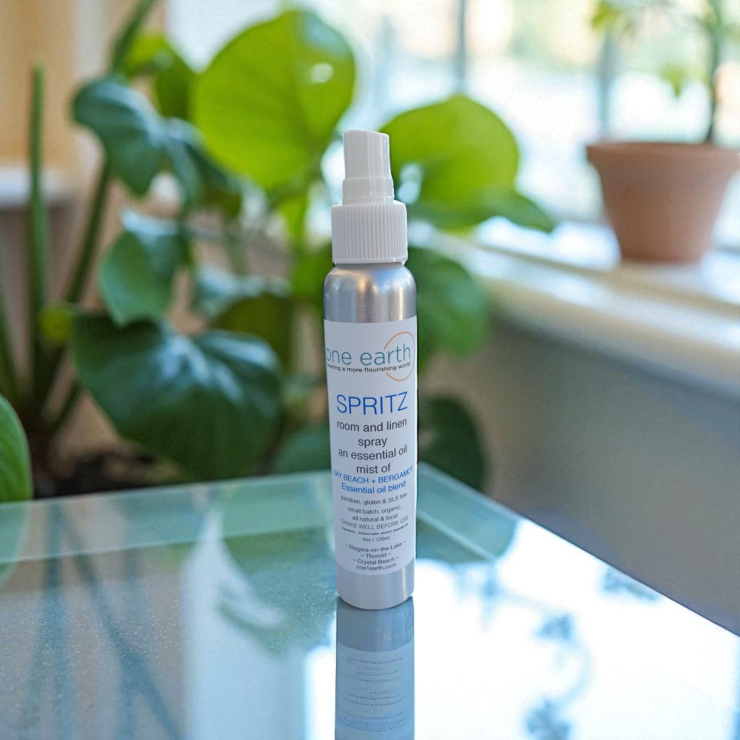 Spritz Room & Linen Spray – Bay Beach + Bergamot | 120ml Fine Mist, Natural Essential Oils, Refreshing Home & Linen Fragrance