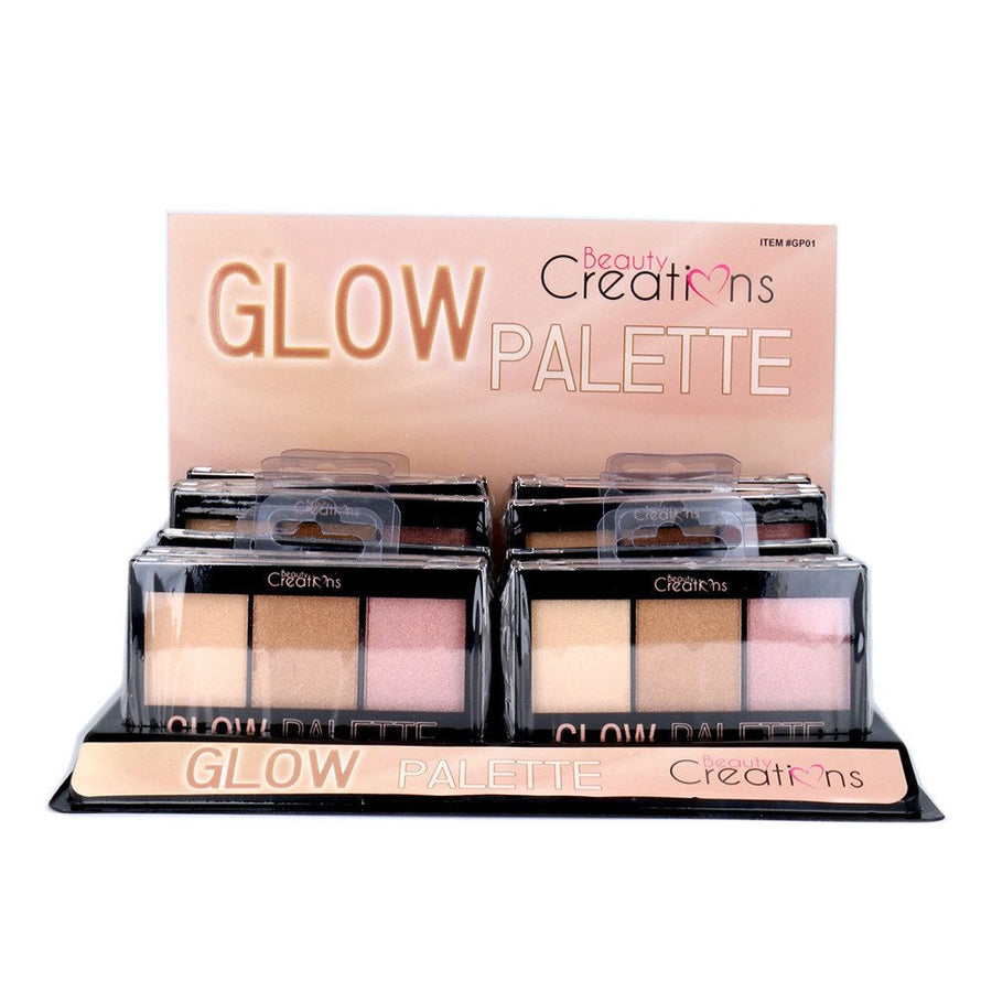 BEAUTY CREATIONS Glow Palette Display Set, 12 Pieces - Free Shipping