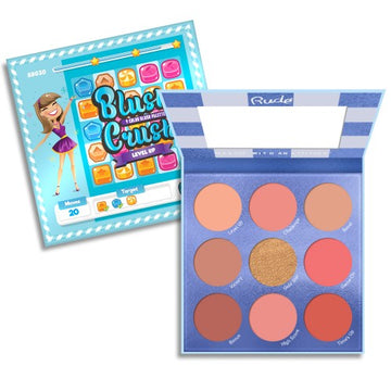 RUDE Blush Crush 9 Color Blush Palette - Level Up - Free Shipping