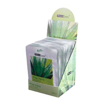 BEAUTY TREATS Facial Mask Refreshing Vitamin C Solution - Aloe Vera - Display Box 24 Pieces - Free Shipping