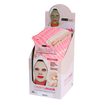 BEAUTY TREATS Vitamin E Skin Brightening Natural Pearl Mask - Display Box 24pcs - Free Shipping