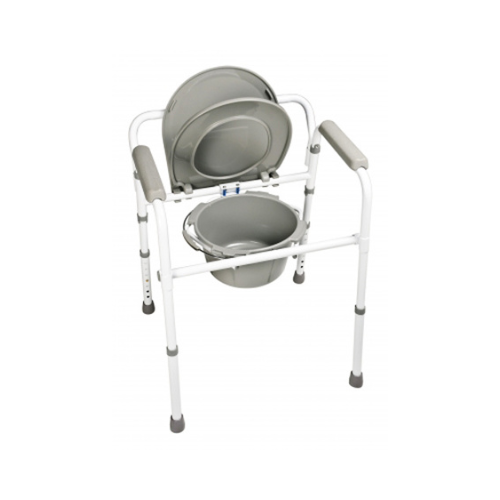 Folding Commode 3-in-1 Steel Case/4 Lumex – Bedside, Raised Seat & Safety Frame