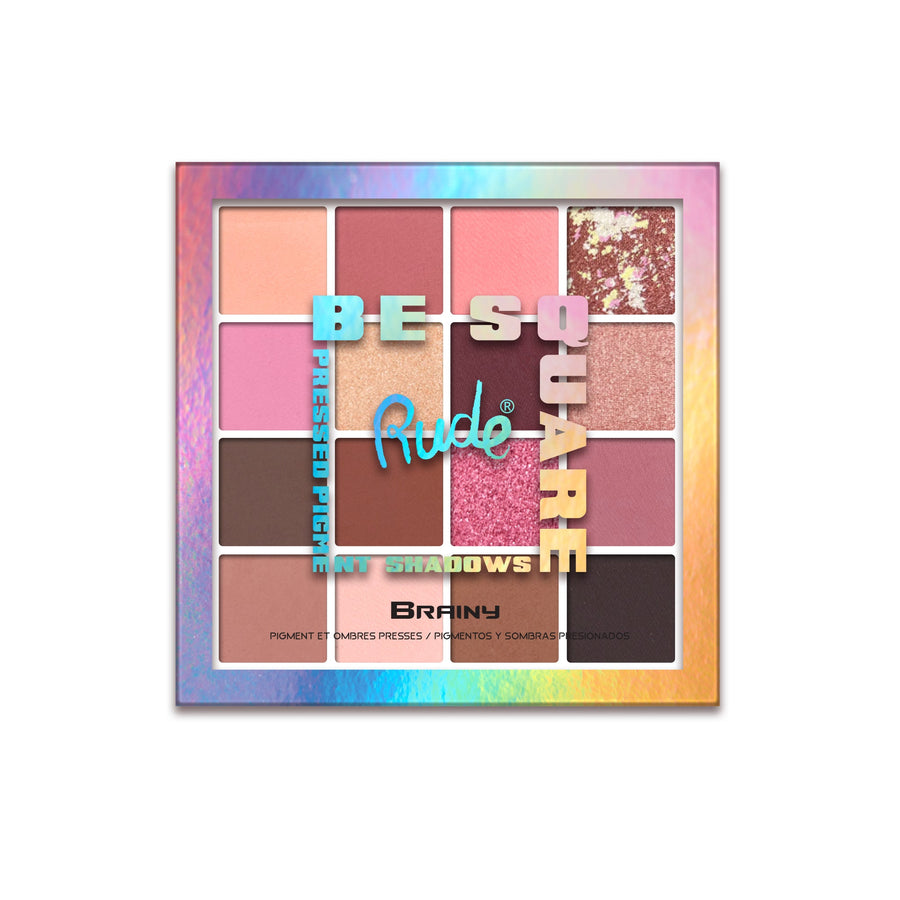 RUDE Be Square Pressed Pigments & Shadows - Brainy - Free Shipping