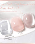 2pcs Set Water Light Cat Magnetic Gel & Jelly Nude Gel