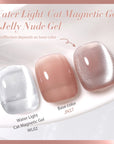 2pcs Set Water Light Cat Magnetic Gel & Jelly Nude Gel