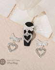 Butterfly Heart Pearly Alloy Nail Decoration