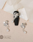 Butterfly Heart Pearly Alloy Nail Decoration