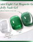 2pcs Set Water Light Cat Magnetic Gel & Jelly Nude Gel