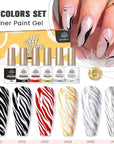 6 Colors Classic Liner Paint Gel Polish Set 10ml