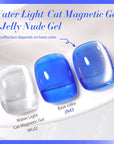 2pcs Set Water Light Cat Magnetic Gel & Jelly Nude Gel