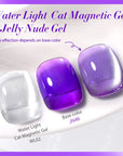 2pcs Set Water Light Cat Magnetic Gel & Jelly Nude Gel