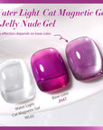 2pcs Set Water Light Cat Magnetic Gel & Jelly Nude Gel