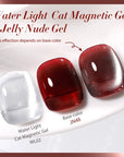 2pcs Set Water Light Cat Magnetic Gel & Jelly Nude Gel