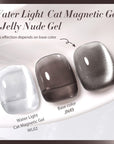 2pcs Set Water Light Cat Magnetic Gel & Jelly Nude Gel