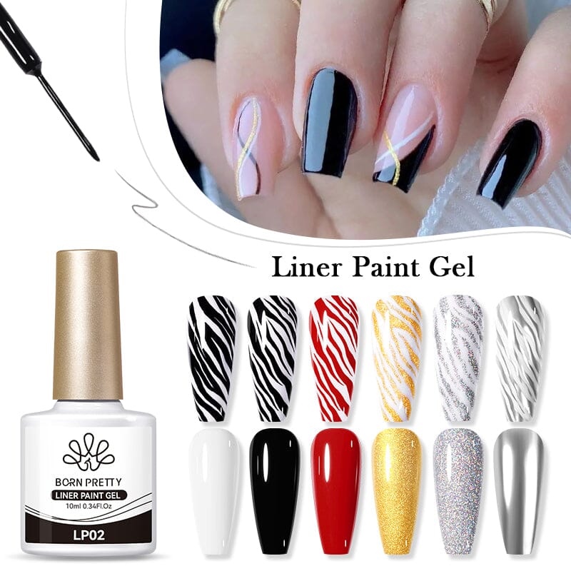 6 Colors Classic Liner Paint Gel Polish Set 10ml