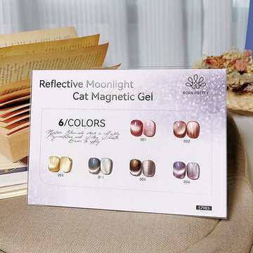 Color Chart Card for Reflective Moonlight Cat Magnetic Gel