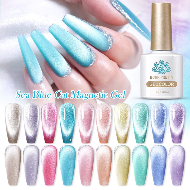 18 Colors Sea Blue Cat Magnetic Gel Set 10ml