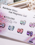 Color Chart Card for Rainbow Glass Cat Magnetic Gel