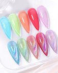 6 Colors Jelly Gel & Cat Magnetic Gel Polish Set #11 10ml