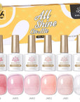 6 Colors Jelly Nude Gel Set (Set 14-20)