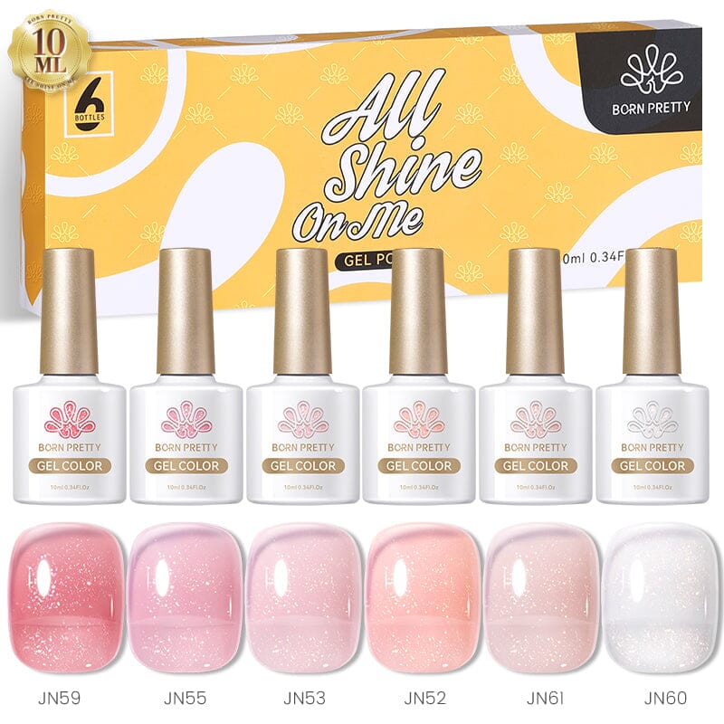 6 Colors Jelly Nude Gel Set (Set 14-20)