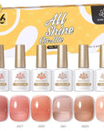 6 Colors Jelly Nude Gel Set 10ml