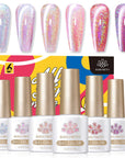 6 Colors Cat Magnetic Gel Polish Set 7ml