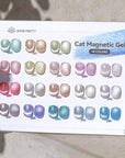 Color Chart Card for Sea Blue Cat Magnetic Gel