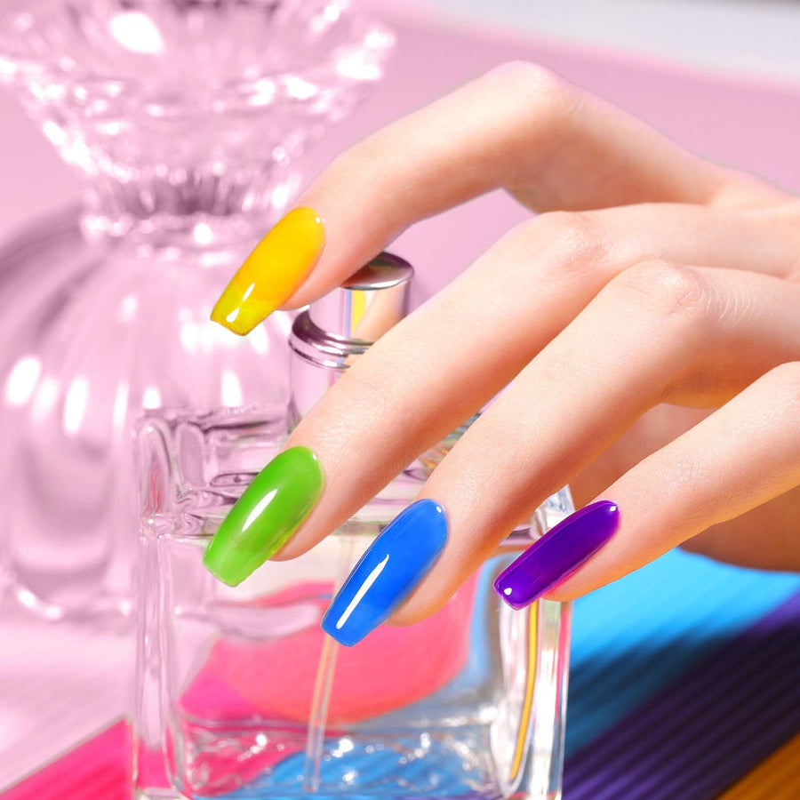 6 Colors Neon Garden Ice Jelly Gel Polish Set 7ml