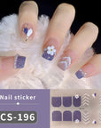 12 Tips Spring Summer Flowers Heart Semi Cured Gel Nail Strips