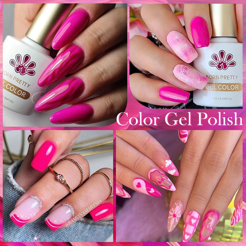 Pink 6 Colors Gel Polish Set 10ml