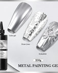 Super Shine Silver Metal Painting Gel 250g