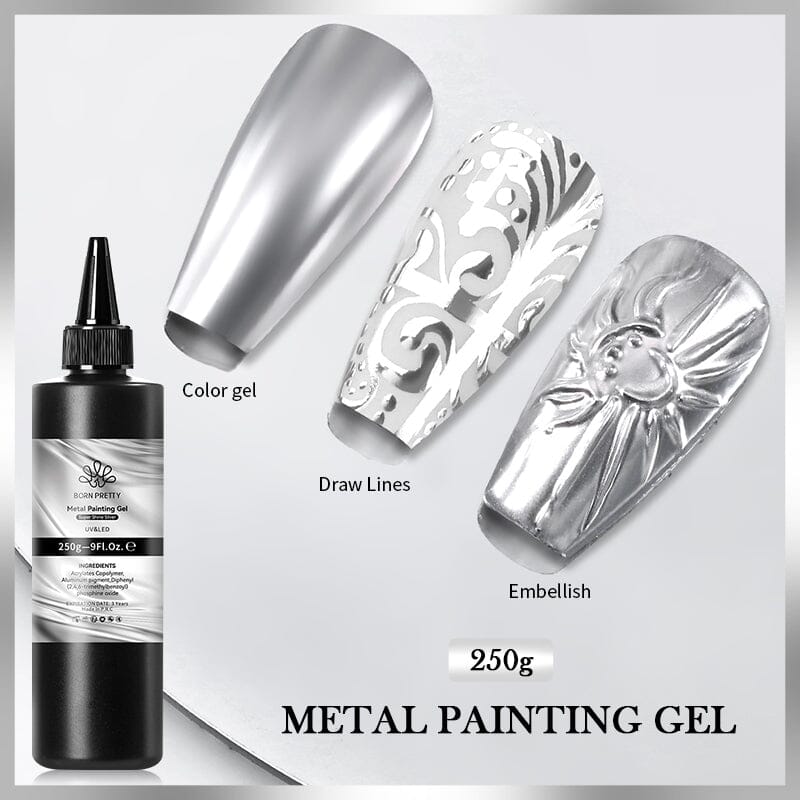 Super Shine Silver Metal Painting Gel 250g