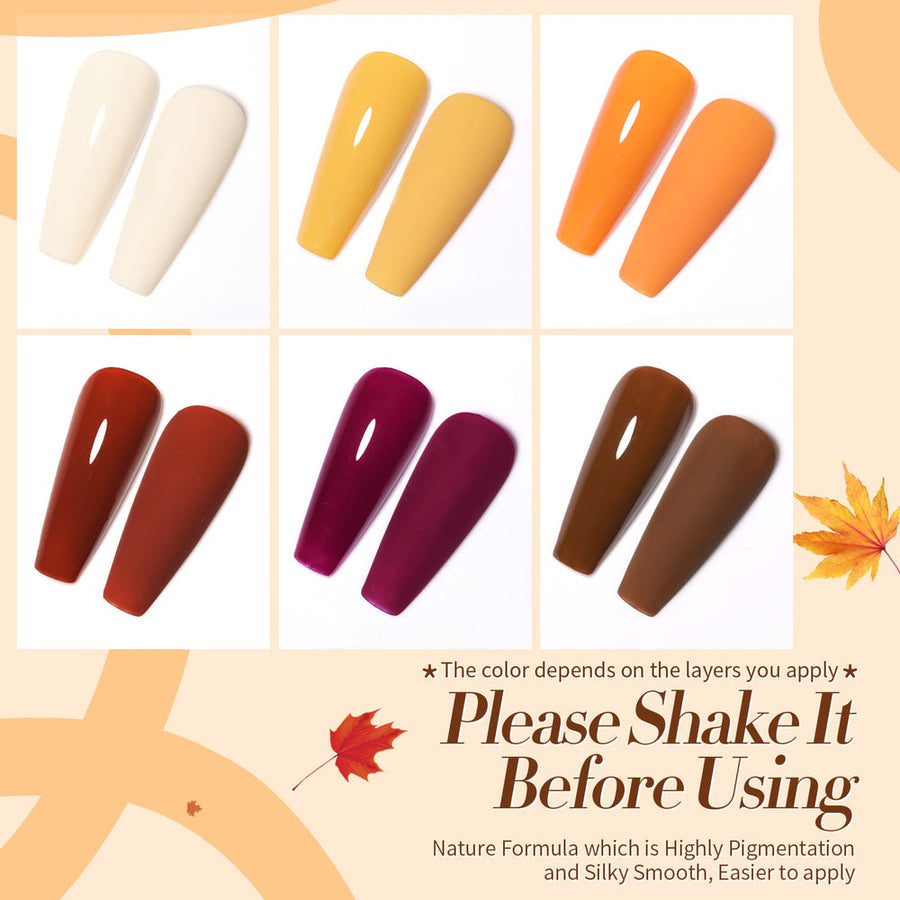 6 Colors Elk Maple Gel Polish Set 10ml