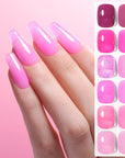 6 Colors Pink Muse Milky Jelly Gel Polish Set 7ml